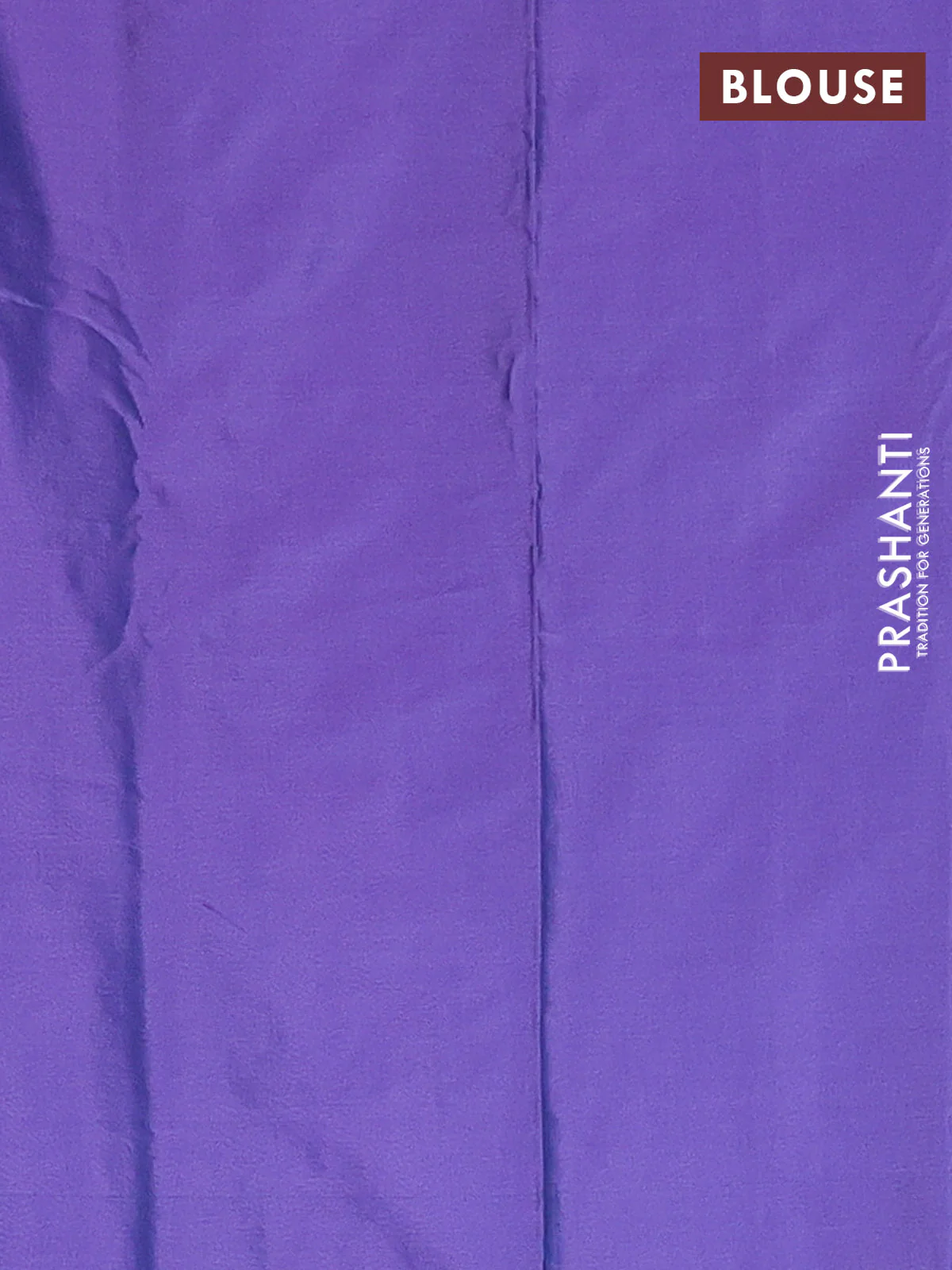 Arani semi silk saree dual shade of violet with allover silver zari weaves in borderless style - Image 4