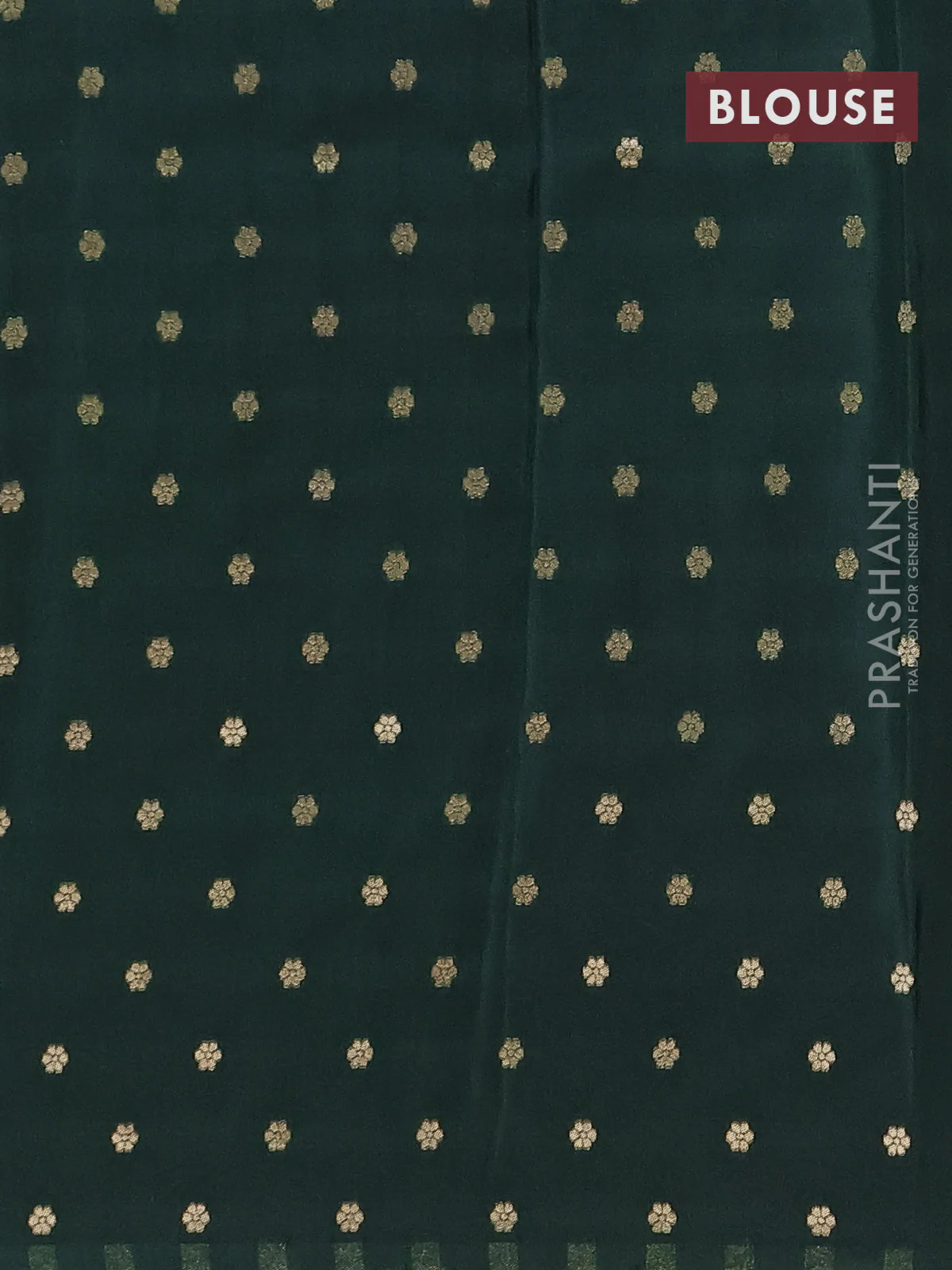 Semi mysore silk saree elaichi green purple and green with zari woven buttas and long zari woven border - Image 4